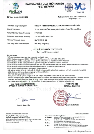 Ban test HLDD Hat Bi