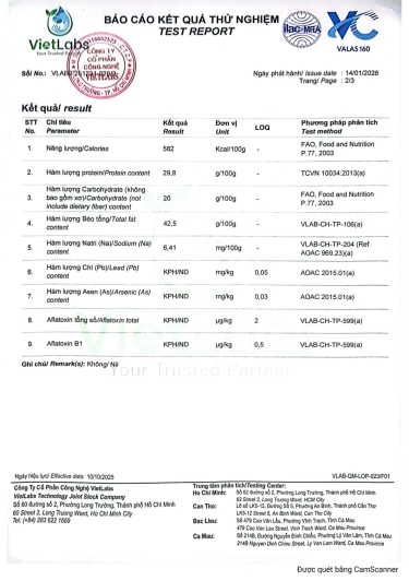 Ban test HLDD Hat Huong Duong