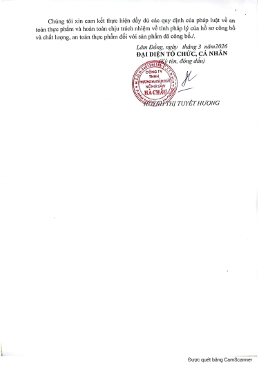 BẢN TỰ CÔNG BỐ HẠT BÍ RANG CỦI