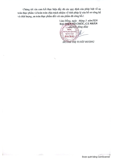 BẢN TỰ CÔNG BỐ HẠT DƯA VỊ BƠ